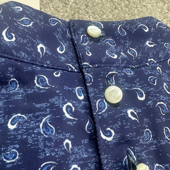 Peter Millar Women's Sleeveless Golf Polo Shirt Paisley Print UPF 50+ S - Picture 7 of 11